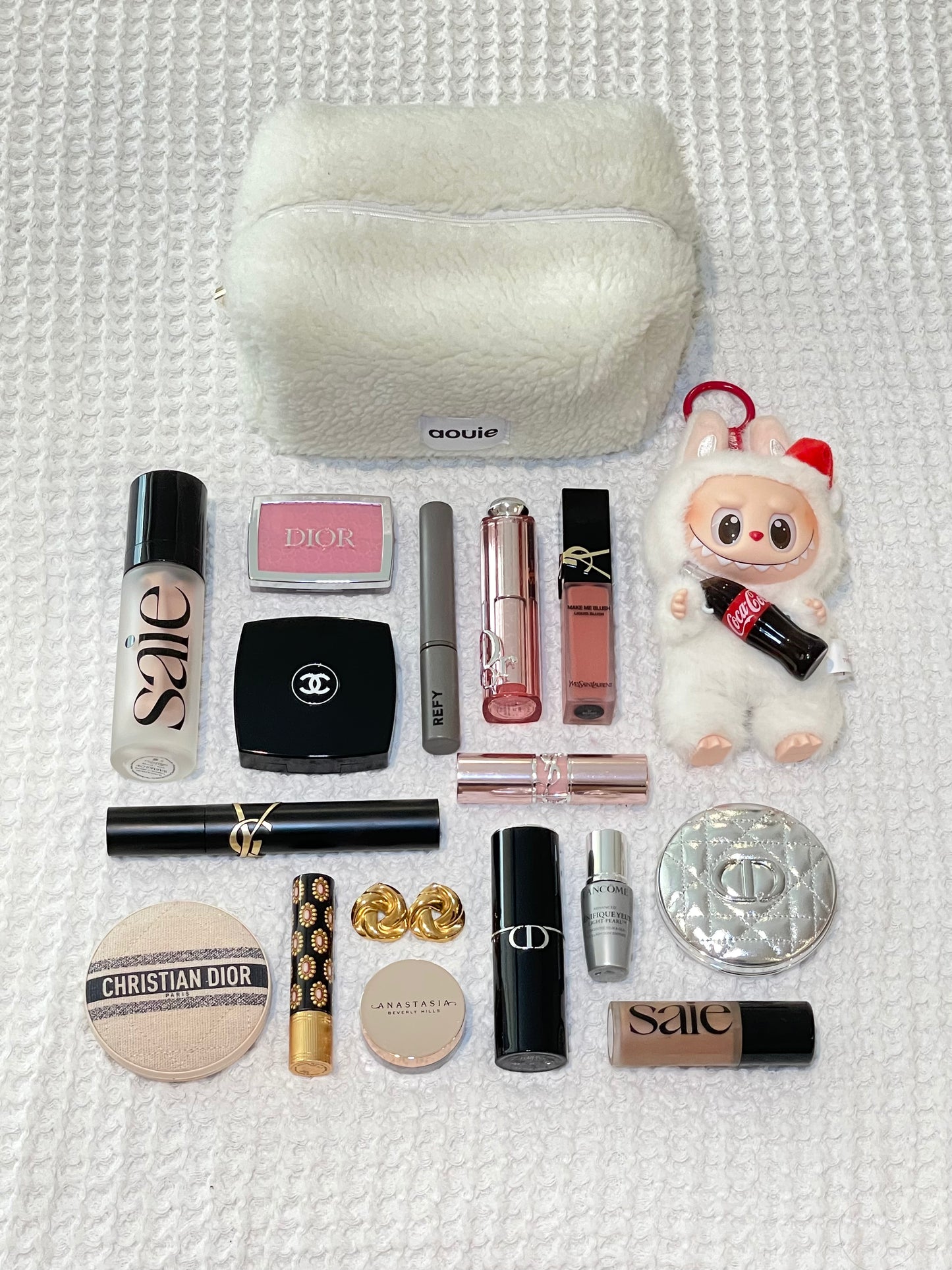 Teddy Soft Makeup Bag in Ivory