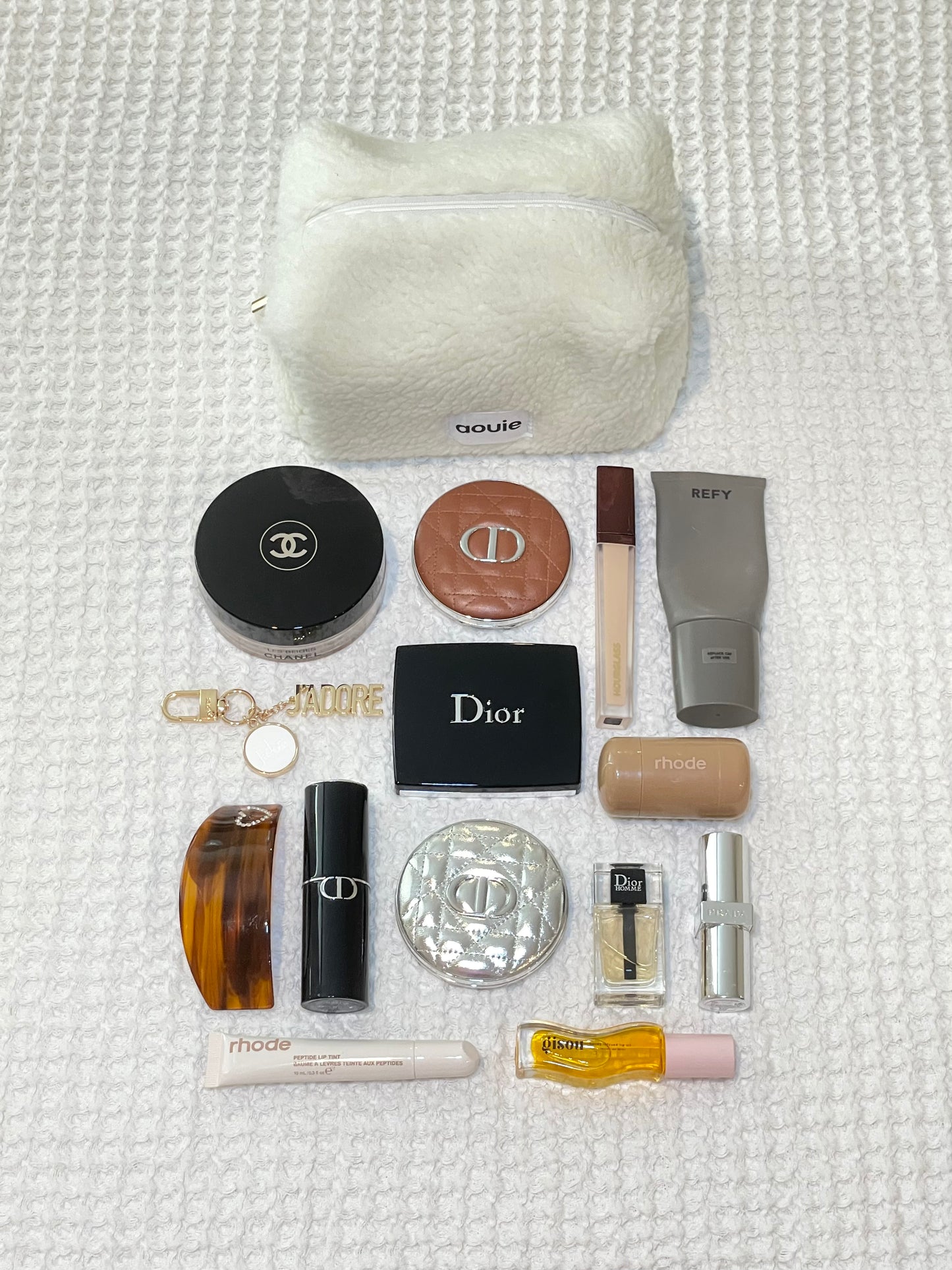 Teddy Makeup bag in Ivory