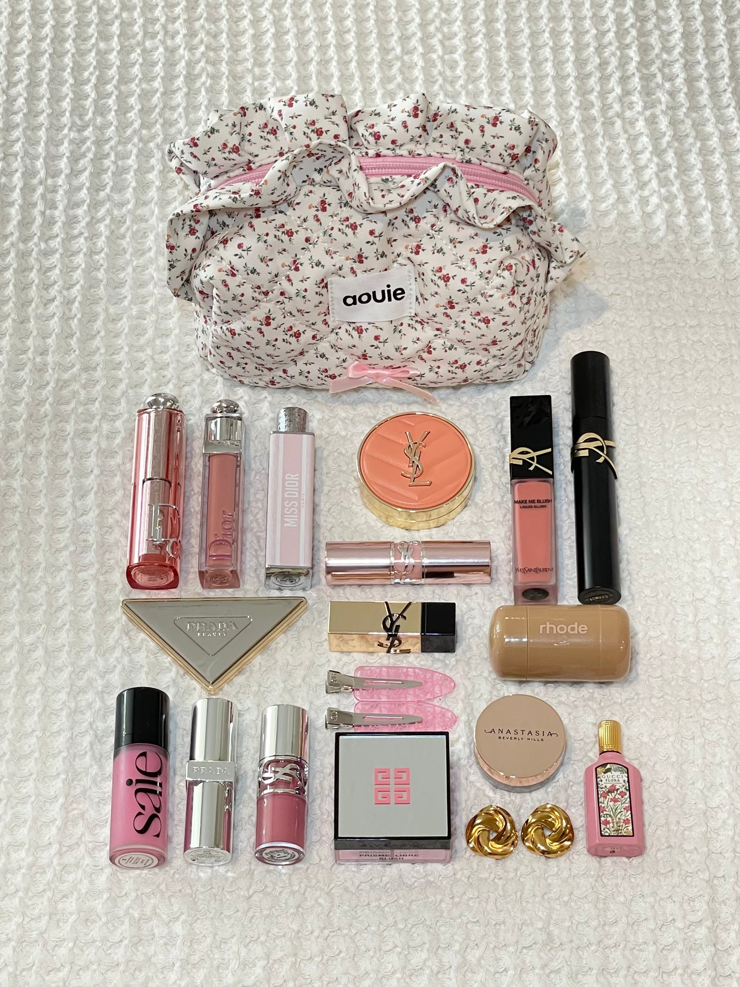 The Floral Ruffled Makeup Bag