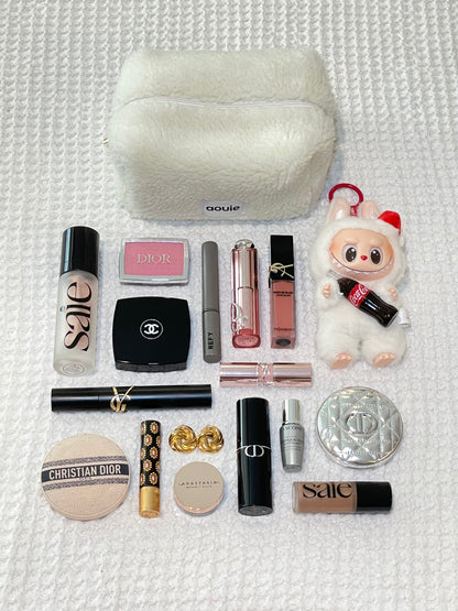 Teddy Makeup bag in Ivory