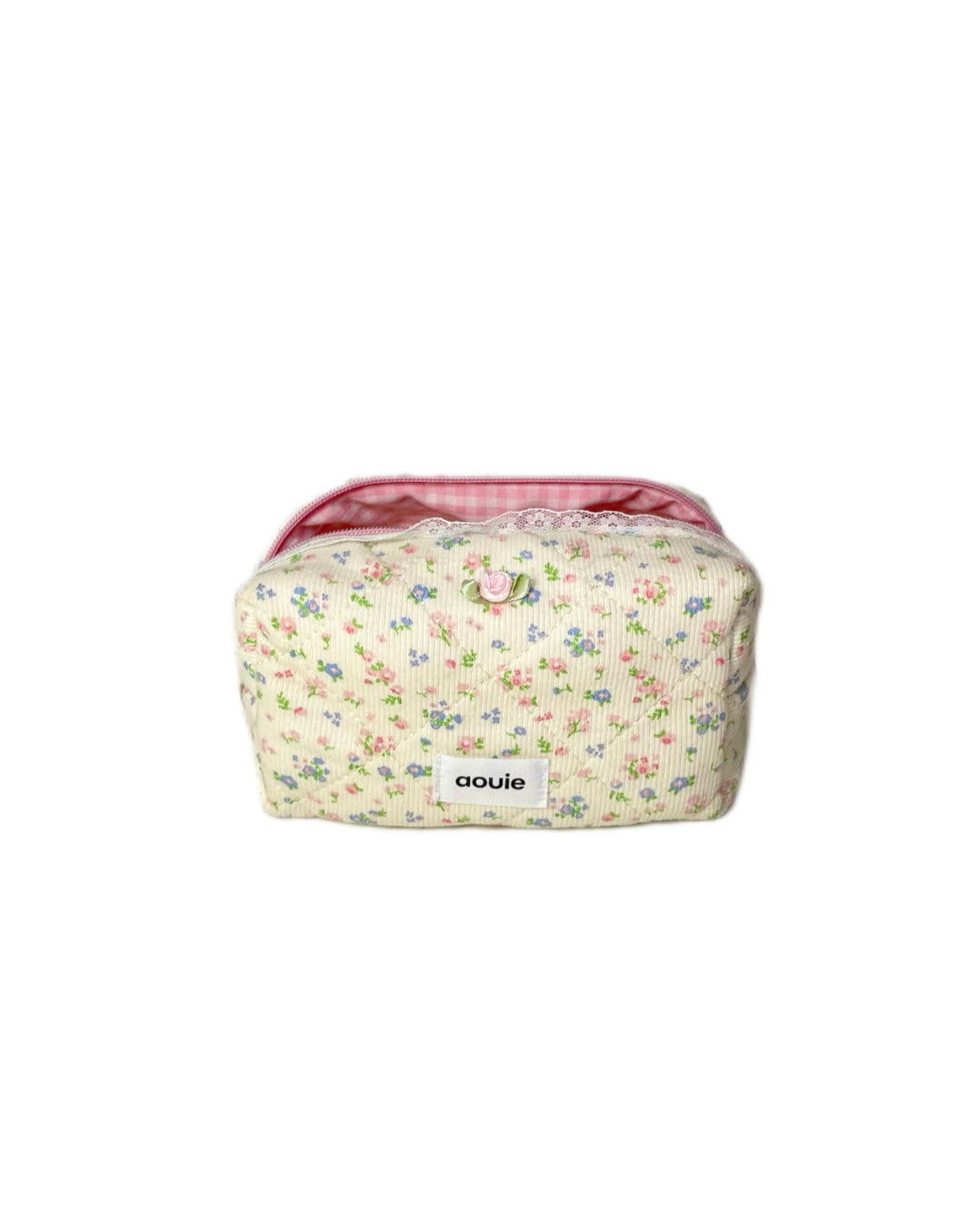 Pink Blooming Floral Makeup Bag
