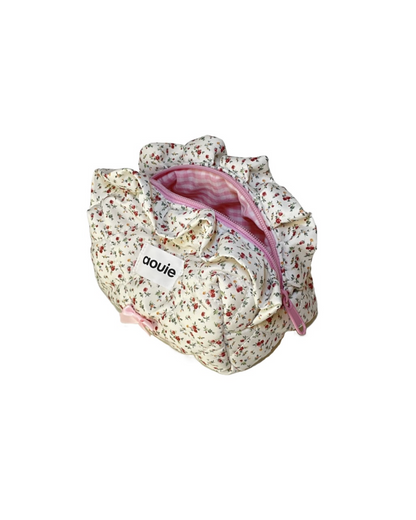 The Floral Ruffled Makeup Bag
