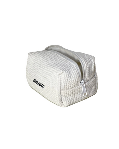 Blanc Waffle Makeup Bag