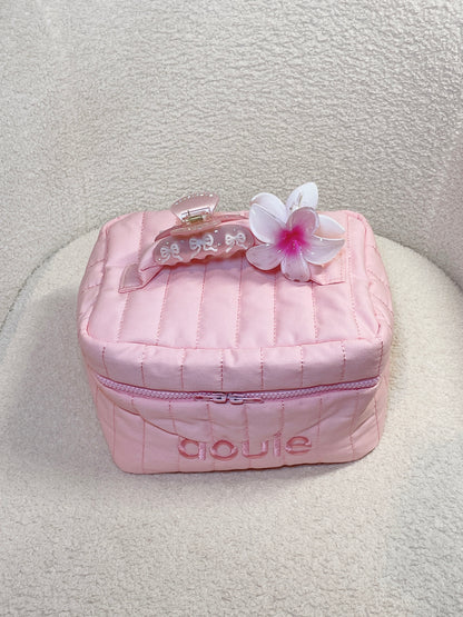 Pink Plush ballerina vanity bag