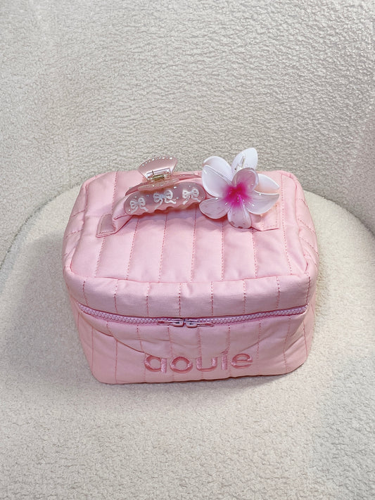 Pink Plush ballerina vanity bag