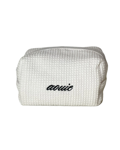 Blanc Waffle Makeup Bag