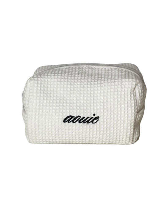 Blanc Waffle Makeup Bag