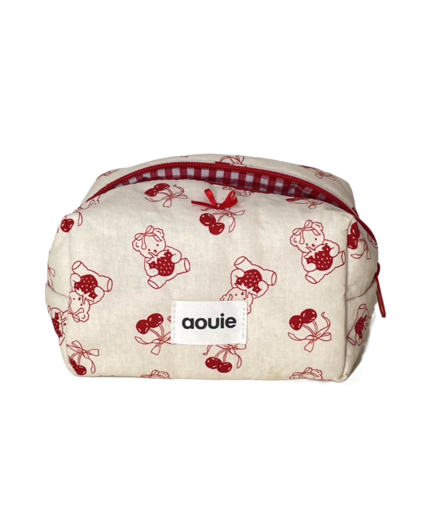 Teddy Bears Loves Strawberry Makeup Bag